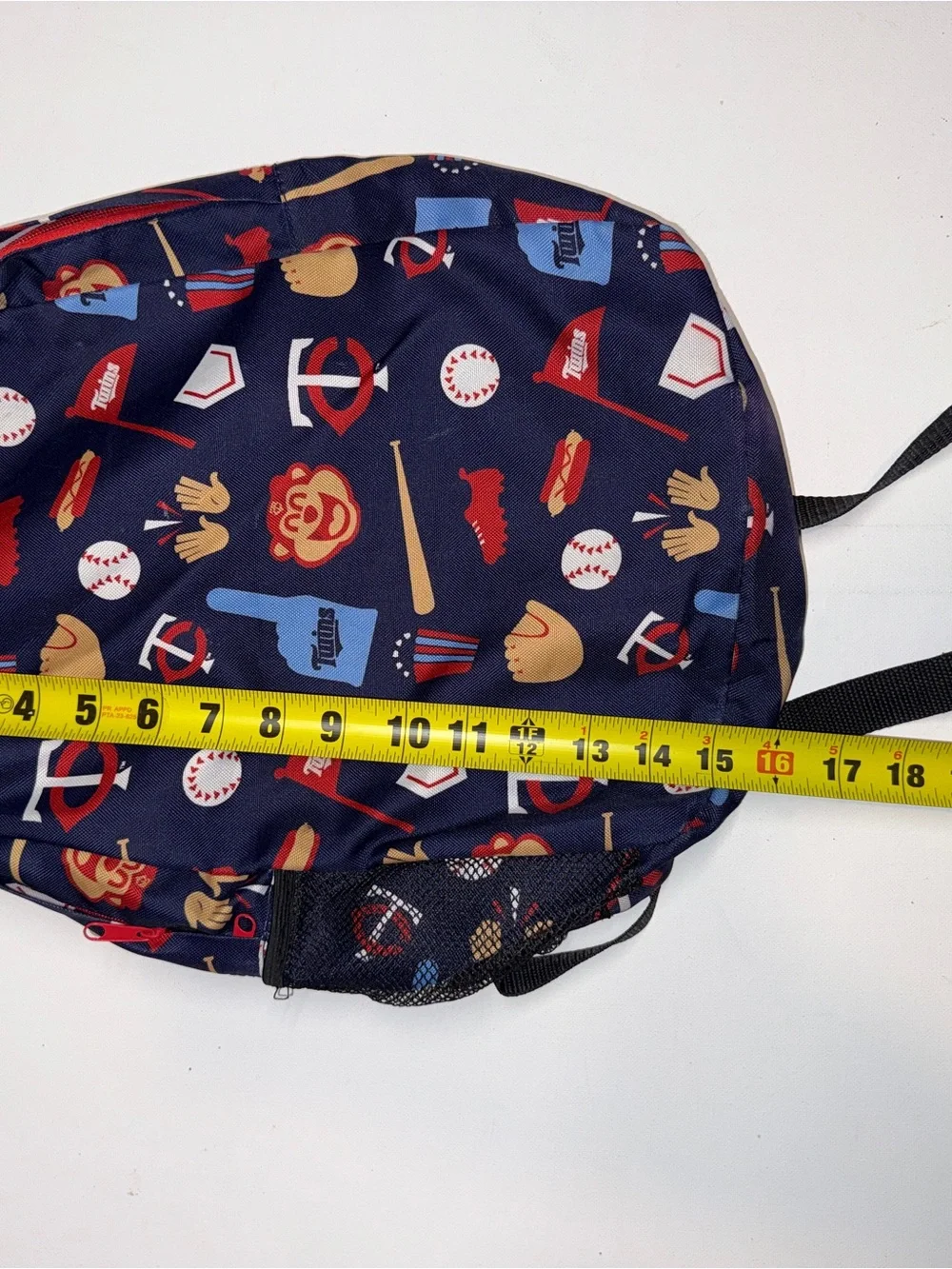 Target Kids Navy Twins Baseball Print Backpack with Red Accents